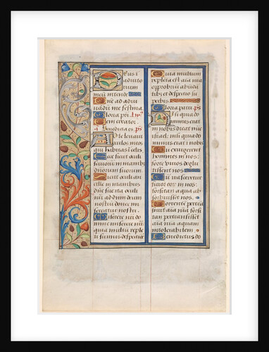 Leaf from a Book of Hours: Text with Illustrated Border, c. 1510 by Unknown