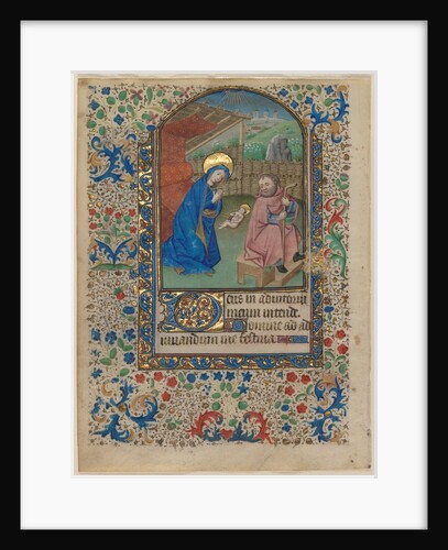 Leaf from a Book of Hours: The Nativity and Text, c. 1430 by Unknown