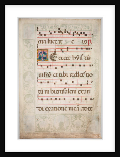 Leaf from a Gradual: Decorated Initial, c. 1480 by Jacopo Filippo d' Argenta