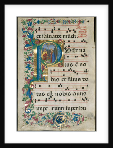 Leaf from a Gradual: Initial P with the Nativity, c. 1500 by Attavante degli Attavanti; Workshop