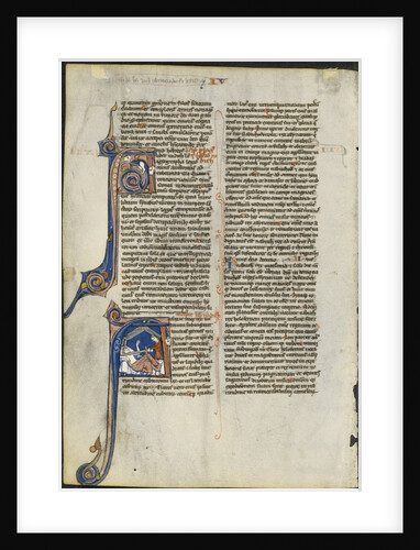 Leaf from a Latin Bible: Initial A and Initial A: Judith Beheading Holofernes, c. 1230-1240 by Leber Group (circle or workshop of)