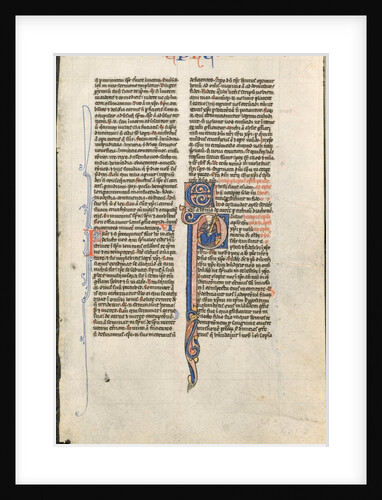 Leaf from a Latin Bible: Initial P with St. Paul Holding a Sword…, c. 1250 by Johannes Grusch Atelier (circle or workshop of)