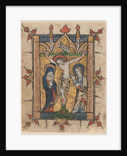 Leaf from a Psalter: The Crucifixion, c. 1300-1330 by Unknown