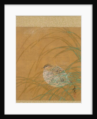 Leaf from Album of Seasonal Themes: Shoreline with Birds, 1847 by Shibata Zeshin
