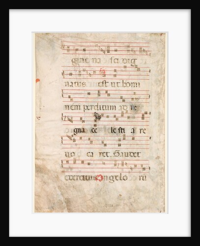 Leaf from an Antiphonary: Music, early 1300s by Unknown