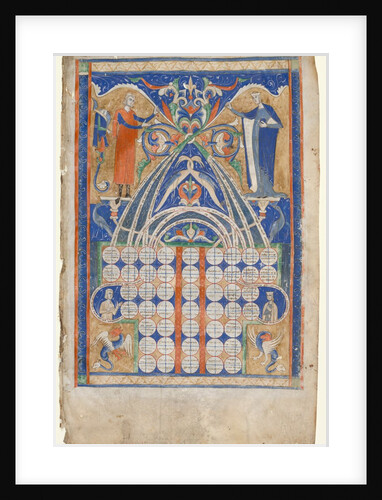 Leaf from Gratian's Decretum: Table of Affinity, c. 1270-1300 by Unknown