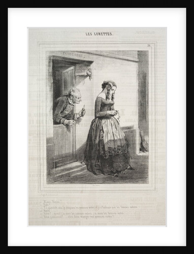Les Lorettes, 1842 by Paul Gavarni