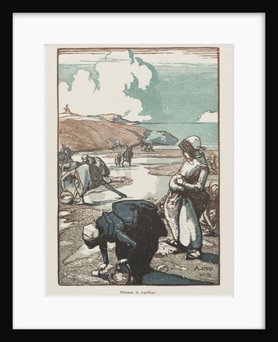 Les Pêcheuses de Pignons, Saint-Jean-de-Mont, 1903 by Auguste Louis Lepère