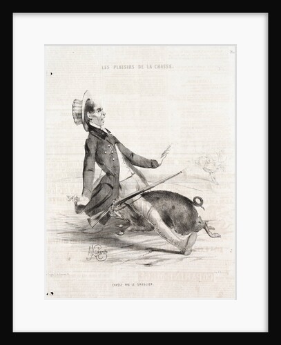 Les Plaisirs de la chasse: Chasse par le sanglier, 1842 by Alade Joseph Lorentz