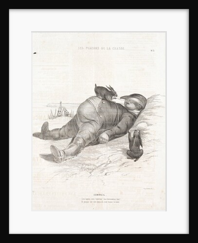 Les Plaisirs de la chasse: Sommeil, 1842 by Alade Joseph Lorentz