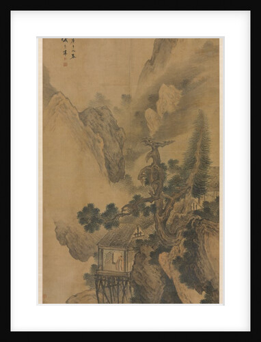 Lonely Retreat Overlooking a Misty Valley, 1630 by Sheng Maoye