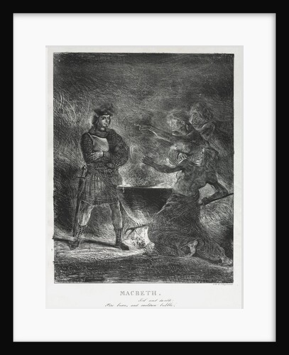 Macbeth Consulting the Witches, 1825 by Eugène Delacroix