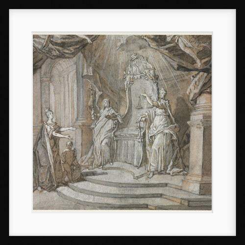 Madame de Maintenon Returning to the Catholic Church [1], 1700s by Charles Dominique Joseph Eisen