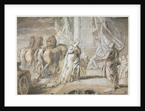 Madame de Maintenon Returning to the Catholic Church [2], 1700s by Charles Dominique Joseph Eisen