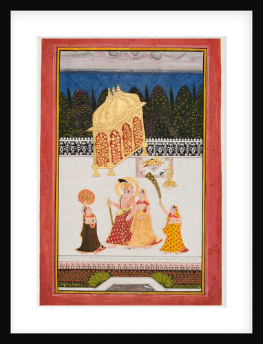 Maharana Ari Singh and his consort on a terrace, c. 1761 by Unknown