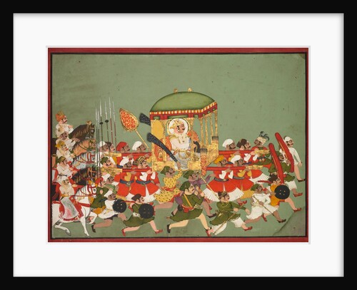 Maharao Chattar Sal of Kota in a Palanquin, c. 1760 by Unknown