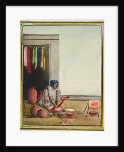 Man Dyeing Cloth, early 1830's by Unknown