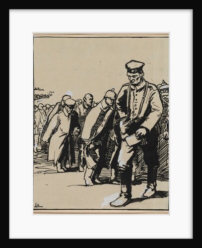 Marche dun groupe de prisonniers allemands, 1914 by Auguste Louis Lepère