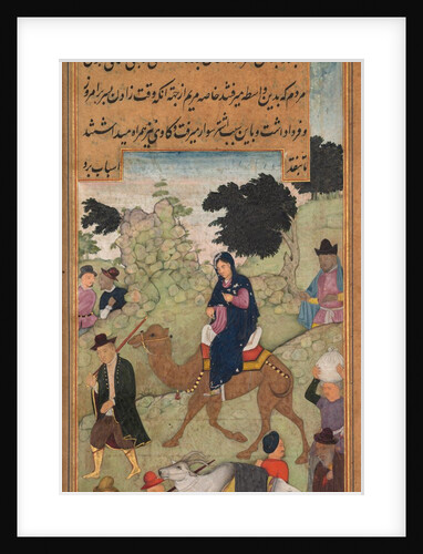 Mary and Joseph travel to Bethlehem, from a Mir?at al-quds of Father Jerome Xavier…, 1602-1604 by Unknown