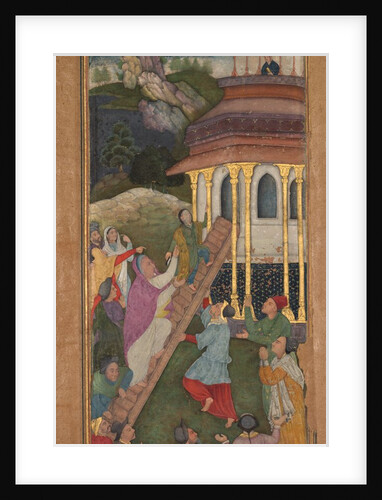 Mary ascends the stairs to the temple, from a Mir?at al-quds…, 1602-1604 by Unknown
