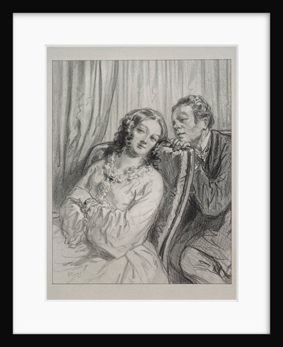 Masques et visages: Par-ci, par-la: Mame Beauminet, ta majeste…, 1857-58 by Paul Gavarni