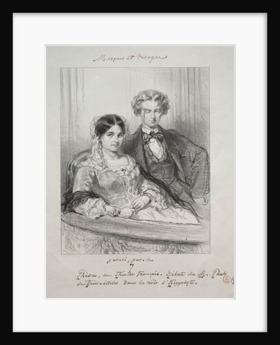 Masques et visages: Paric, par-la: Phèdre au Théâtre-Francais…, 1857-1858 by Paul Gavarni
