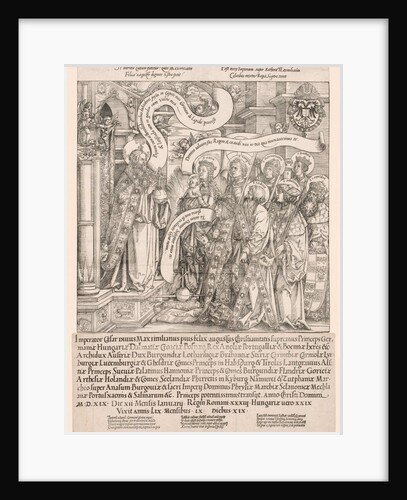 Maximilian Presented by His Patron Saints to the Almighty, 1519 by Hans Springinklee