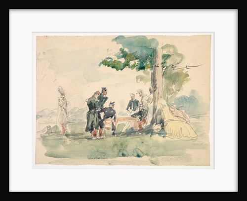 Militaires sous un arbre by Isidore Pils