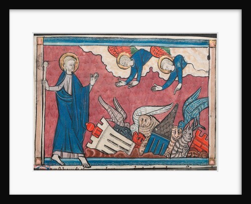 Miniature from a Manuscript of the Apocalypse: The Fall of Babylon, c. 1295 by Unknown