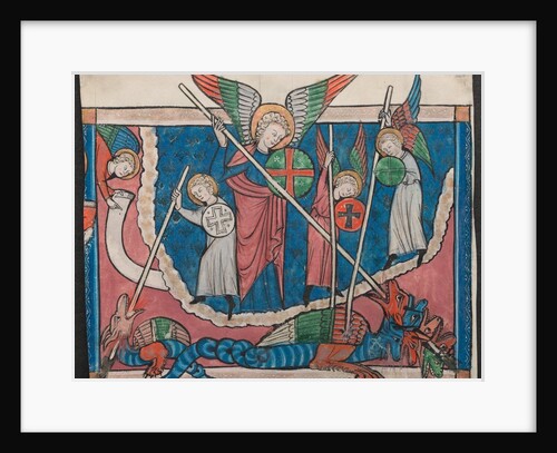 Miniature from a Manuscript of the Apocalypse: The War in Heaven, c. 1295 by Unknown