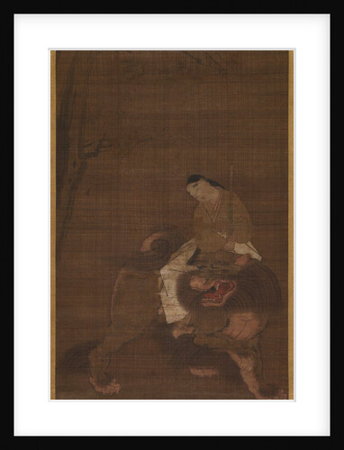 Monju as a Child Riding on a Lion, 1392-1573 by Unknown