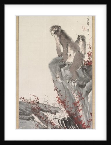 Monkeys by a Stream, mid-1800s by Nagasawa Rosetsu (style of)