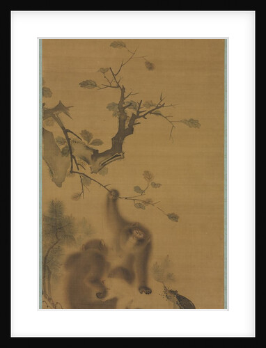 Monkeys on a Rock Ledge, 1615-1868 by Mori Sosen