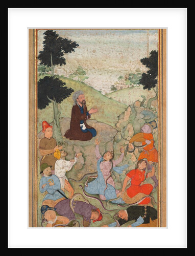 Moses praying to end the serpents? attack on the Israelites, from a Mir?at al-quds…, 1602-1604 by Unknown