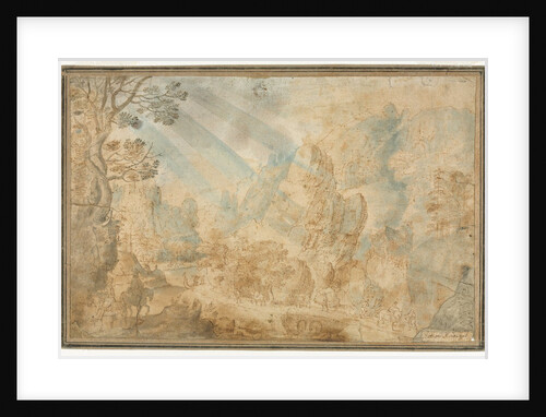 Mountain Landscape with Figures, first half 1600s by Anton Mirou