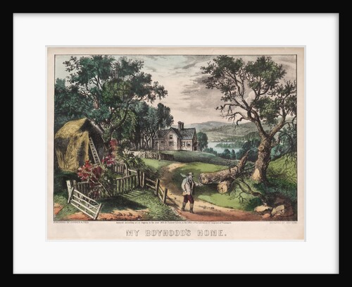 My Boyhood's Home, 1872 by James Merritt Ives; Nathaniel Currier