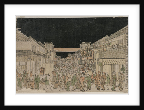 Night Scene, Street of Theatres, late 1700s-early 18002 by Unknown