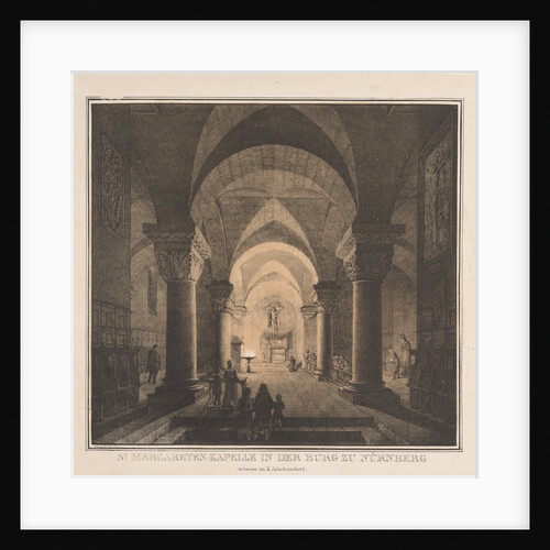 Notable Buildings of the Middle Ages in Germany: St. Margaret's Chapel in the Imperial…, 1819 by Domenico Quaglio