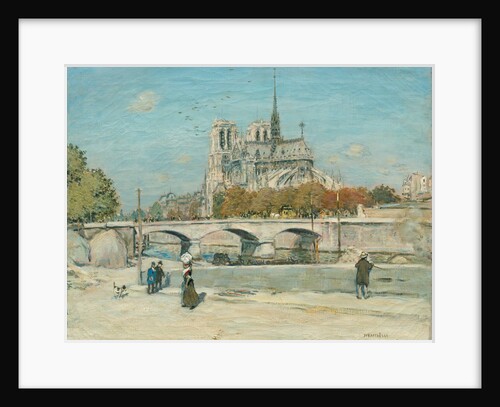 Notre Dame Seen from the Quai de la Tournelle, c. 1897/1902 by Jean-François Raffaëlli