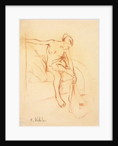 Nude Woman Seated on a Bed, first third 20th century by Suzanne Valadon