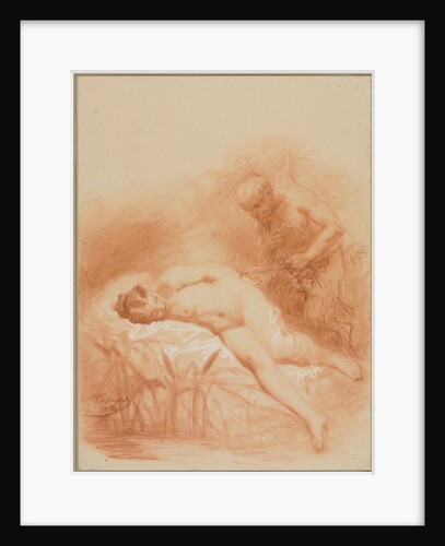 Nymphe et Faune, 1800s by Octave Tassaert