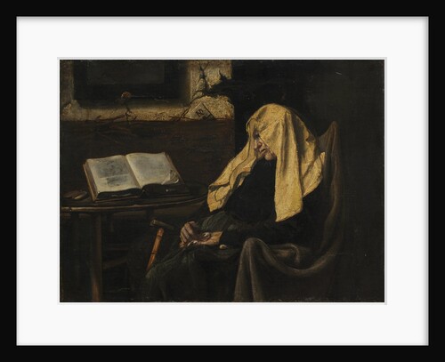Old Woman Asleep, Mid 19th century by Unknown