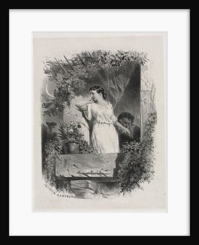 On the Balcony, 1842 by Célestin François Nanteuil