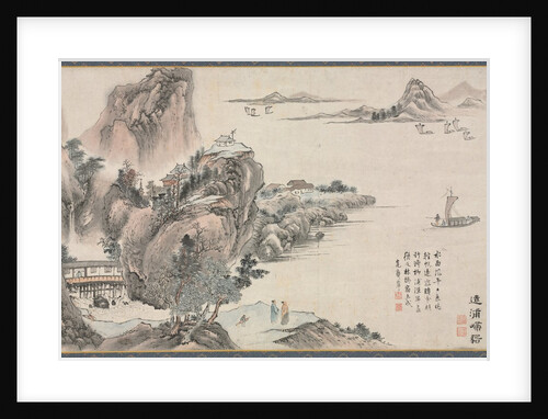 One of Eight Views of Xiao and Xiang Rivers, 1788 by Tani Bunch?