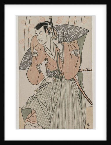 Onoe Matsusuke I as a Samurai Standing Beneath a Cherry Tree, late 1780s by Katsukawa Shunei
