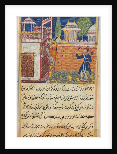 Page from Tales of a Parrot: Eighth night: The deceitful wife returns…, 1558-1560 by Shravana