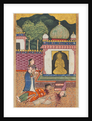 Page from Tales of a Parrot: Thirty-fourth night: The princess discovers…, c. 1560 by Unknown