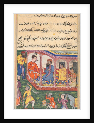 Page from Tales of a Parrot: Thirty-sixth night: Mahrusa?s marriage…, c. 1560 by Unknown