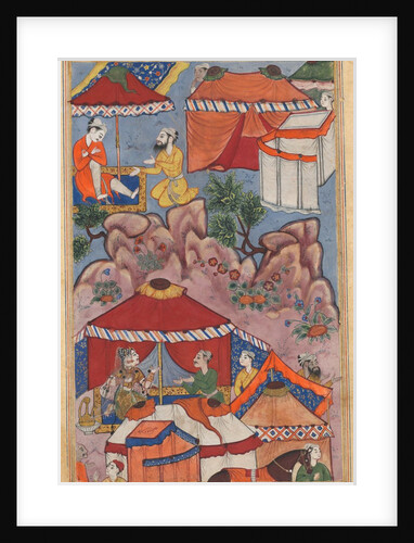 Page from Tales of a Parrot: Twenty-fourth night: Bashir confides his love?, c. 1560 by Unknown