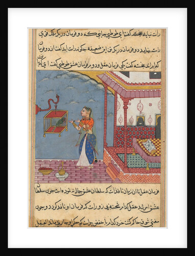 Page from Tales of a Parrot: Twenty-fourth night: The parrot…, c. 1560 by Unknown